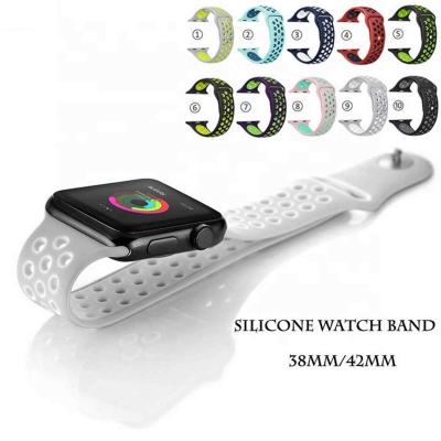 China Hot Products W5 Good Quality Silicone Flexible Watch Band For Apple, 38mm Watch Band Rubber Strap For Iphone From Guangzhou for sale