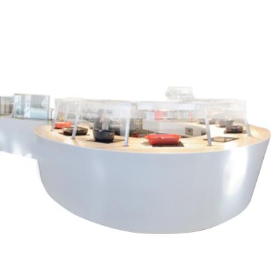 China (Other) Customized Adjustable Acrylic And Artificial Stone Serving Counter Restaurant Service Desk for sale