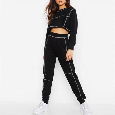 China Fashion Velvet Jogger Set Breathable Sport Stacked Sweatsuit Tracksuit For Women 2021 for sale