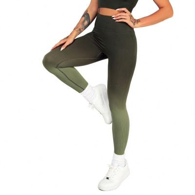 China Wholesale Design Breathable And High Elastic Band Seamless Top Waist Yoga Set Woman Legging for sale