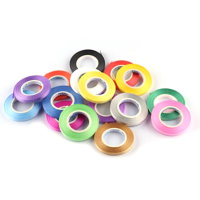 China Eco-friendly 5mm*10M Factory Custom Print Solid Colors PP Color Ribbon For Packaging And Gift for sale