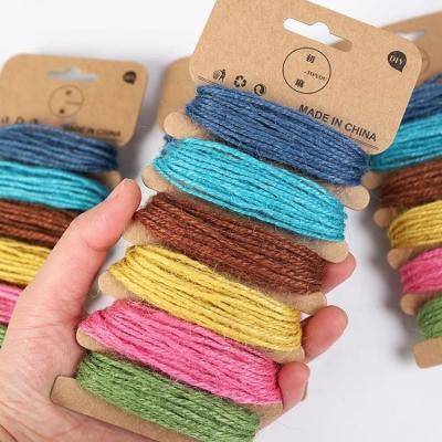 China Eco-friendly Colorful Manila Ropes Twist Jute Rope Packing Twine For DIY Wrapping Crafts for sale