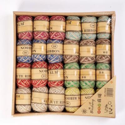 China 24PCS DIY Handmade Decoration Jute Twine Twine Rope For DIY Gift Wrapping Decor for sale