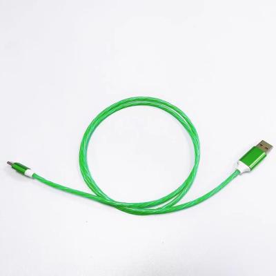 China Mobile Phone Led Light Type-C Flame Fast Charging Data Charger 1M Cable for sale