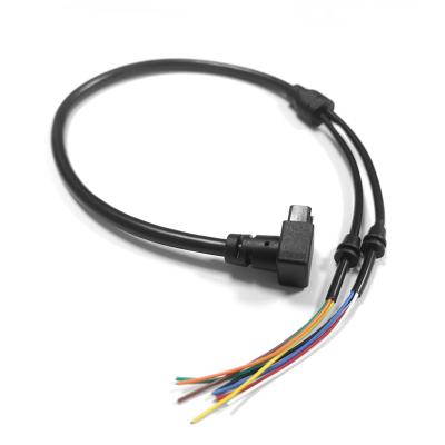 China Industrial High Quality Popular Video 8Pin Male Cable Square 90 Degree To SR And Open Power Cable For TV for sale