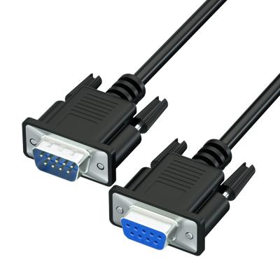 China COMPUTER 9 Pin Cable RS232 Serial Data Cable , DB9 Male To VGA Female Extension Black COM Cable for sale