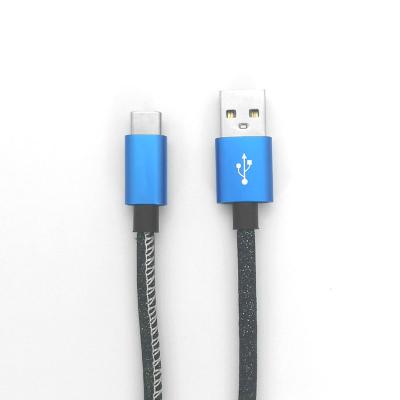 China New Unique 3A USB C Mobile Phone Data Cable Glitter Shiny Cable for sale