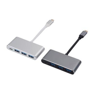 China Mobile Devices / Computer 4 Hub in 1 USB Aluminum Alloy C TO 3U3+PD for sale