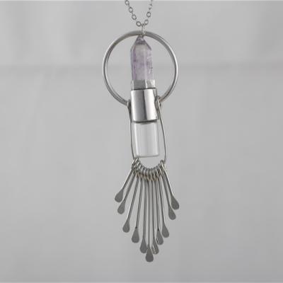 China Hot Selling Promotional FASHIONABLE Vial Pendant Necklace With Tassels Essential Oil Aroma Diffuser for sale