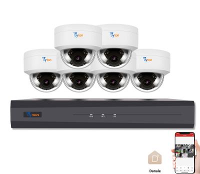 China New Home Security System 4k NVR 6MP IP Camera POE Human NIGHT VISION DOME 6PCS AI and Vehicle Built-in MIC IR Detection IP66 H265 Night Vision for sale