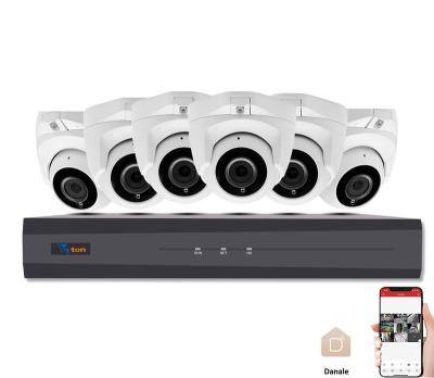 China Siren Security Camera Home System 4K 8CH NVR with Built-in MIC 2TB HDD 6PCS 4MP IP Camera POE and SD Card Slot H.265+ IR 30M for sale