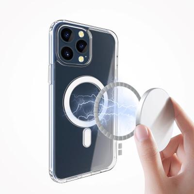 China New GSCASE Shockproof Top Selling Magnetic Clear Cell Phone Cover Case For Iphone 13 Pro Max PC TPU Protect Magnetic Phone Cover for sale