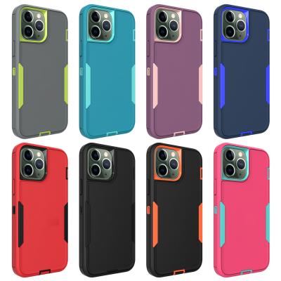 China Anti-drop For iPhone 13 Case 2 IN 1 Armor Shockproof Defender Case For iPhone 13 mini 13 pro 13 pro max for sale