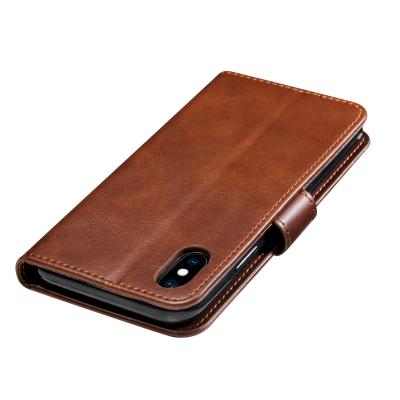 China Classic Dual Color PU Wallet Cell Phone Leather Case For iphone xs Max Cell Phone Leather Case For iphone 10 for sale