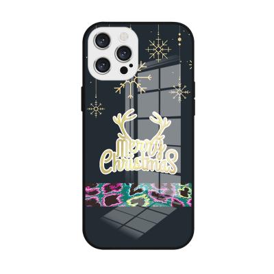 China Anti-fall Christmas Mobile Phone Case Elks Snowman Magic Cube TPU Liquid Skin Soft Shell for sale