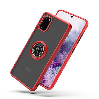 China Anti-drop 360 Ring Holder 2 in 1 Transparent TPU PC Mobile Phone Cover Rubber Plastic Case For Xiaomi MI 11 Lite for sale