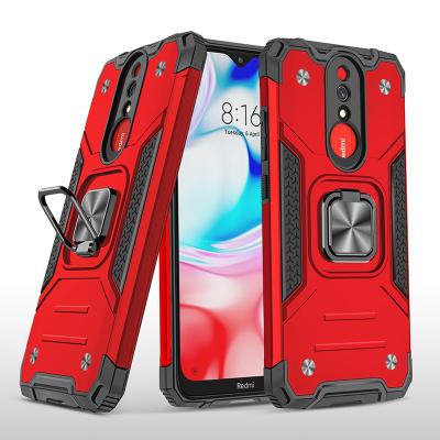 China 360 Shockproof Shockproof Case For Xiaomi Redmi 8A Back Cover With Magnetic Protection Ring Stand Holder for sale