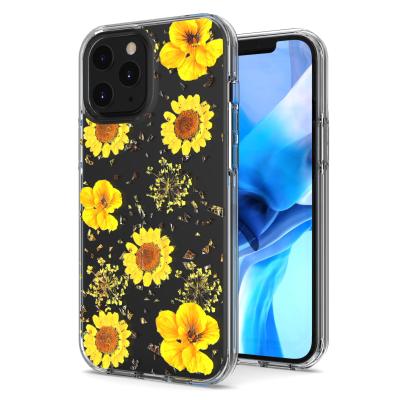 China Anti-drop GSCASE 2 in 1 PC Clear TPU Custom Cases For Huwaei P30 Lite Cover Flower Phone Dry Pressed Case Real for sale