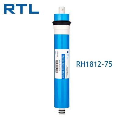 China Water Filtration High Salt Rejection 1812 - 75 GPD RO Membrane For Small Reverse Osmosis Water Filtration for sale