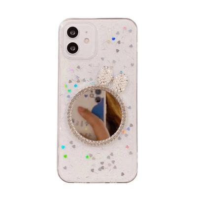 China HiFuture TPU Shockproof Mobile Phone Case Round Make Up Mirror Anti-fall Phone Cover For iPhone 8G 8P for sale