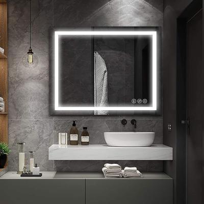 China Magnifying Vanity Bath Large Backlit Backlit Lighted Mirror With Led Lights Bathroom for sale