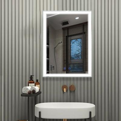 China Hot Selling Modern Magnifying Bathroom Wall Mounted Led Mirror , Smart Anti Fog Led Bathroom Mirror for sale