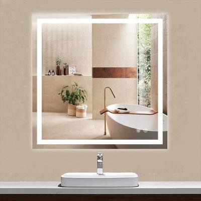 China Luxury Modern Furniture Smart Magnifying Aluminum Alloy Led Bathroom Mirror Anti Fog Backlit Illuminated Wall Barber Shop Vanity Mirrors for sale