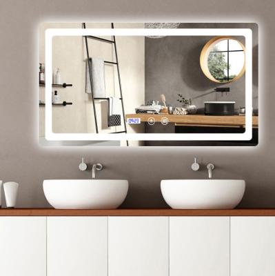 China Magnifying Waterproof Smart Touch Screen Customized Ip44 Modern Bathroom Led Mirror Light for sale