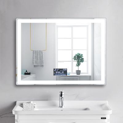 China Popular Design Factory Led Bathroom Magnifying Mirror With Touch Screen Switch Anti-fog Waterproof Bath Mirror for sale