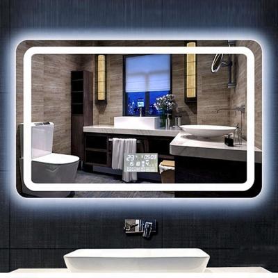 China Factory Popular Cheaper Enlarging Rectangle Beauty Circle 90 Wall Smart Bathroom Light Led Mirror for sale