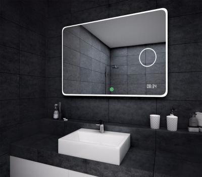 China Backlit Wall Mounted Bath Vanity Mirror Magnifying Led Smart Mirror With Led Lights For Hotel Home Bathroom for sale