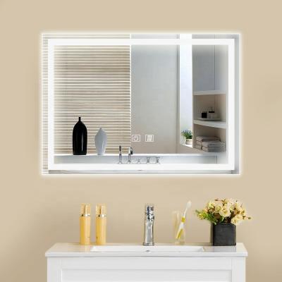 China Wholesale Dimmable Commercial Backlit Fog Light Hotel Led Bathroom Magnifying Mirror for sale