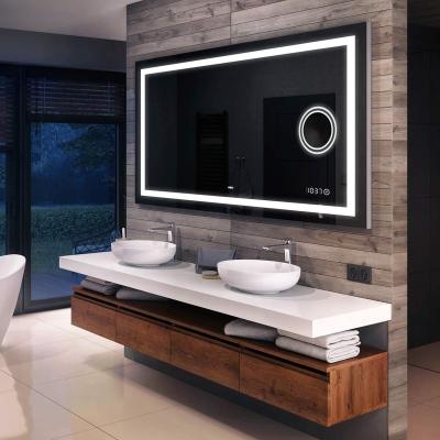 China Magnifying Luxury Led Bathroom Lighted Mirror For Five Star Hotel for sale