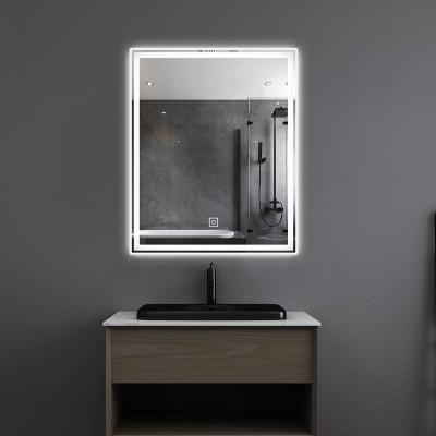 China Full Body Floor Length Wall Mirror Bright Smart Lighting Touch Large Wall Led Dressing Room Mirror Smart Led Lighted for sale