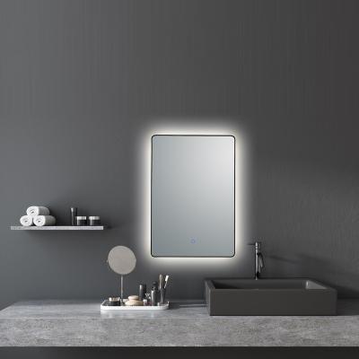 China Large Bathroom Magnifying Rectangle Decorative Wall Mounted Mirror With Led Light for sale