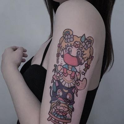 China 2022 Temporary Cute INS Lolita Cartoon Cartoon Tattoo Stickers Temporary Tattoo Stickers Waterproof for sale