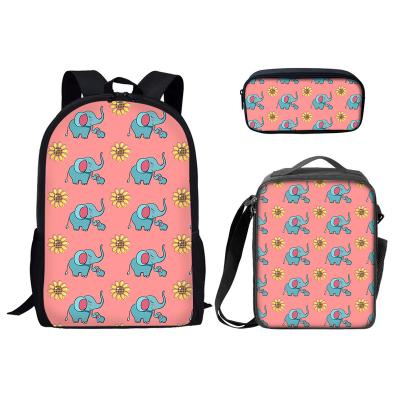 China Lightweight Asshole Schoolbags For School Elephant Sunflower Pattern Printing Manufacturer Luxury School Bags Children Bags For School Books for sale