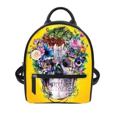 China Skull Novelty Lightweight Cool Black School Bags For Boys Mini Novelty Pattern Kids Backpacks Black Girls Cool Mini School Bags for sale