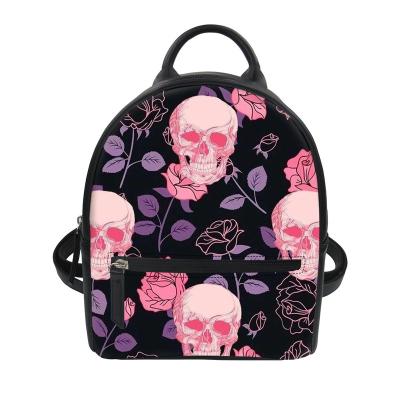 China Light Kids Backpack Hot Colorful Skull Artistic Sense Pattern Students Backpack Cartoon Design Toddler Boys Girls School Bags for sale