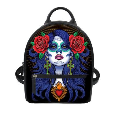 China Hot Selling Sugar Skull Girl Kids Backpacks Lightweight Southern Baby Kids School Bags For Girls Set Schoolbag Student Bookbags Mochila for sale