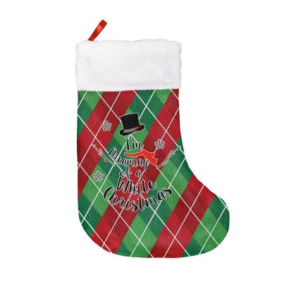 China Latest Christmas \ New Year Fashion Stocking Bag Red Christmas Christmas Tree Decorations Candy Santa Sock Sack Xmas Gift For Natal Navidad Home Sock for sale