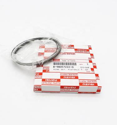 China Machinery repair shops 8-98057222-0 genuine 8980572220 ZX130B 4JJ1 excavator diesel engine piston ring for isuzu 4-CYLINDER for sale