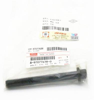 China Original Genuine Parts 6HK1 4HK1 FRR FSR 8-97077638-0 8970776380 Engine Cylinder Head Bolt FVR for sale