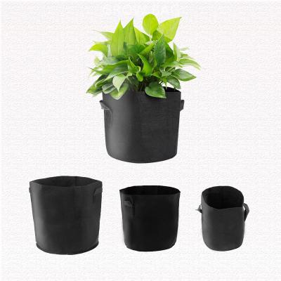 China Felt Fabric Tree Planting Garden Cloth Pot With Handles For Potted Plant Grow Bags for sale