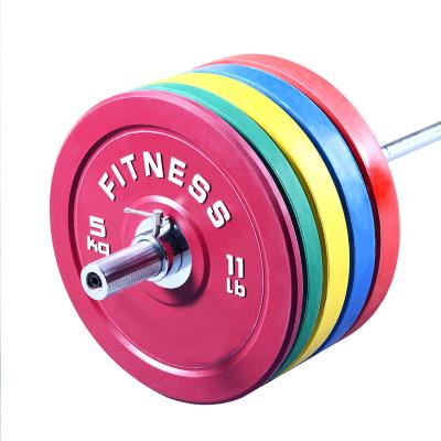 China Universal Cast Iron PU Barbell Color Rubber Calibrated Rubber Flat For Powerlifting for sale