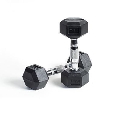 China Direct Selling Competitive Price Factory Competitive Price Dumbbell Rubber Hex Dumbbell for sale