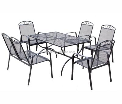 China Garden Set 7 Piece Garden Steel Furniture Outdoor Furniture Set for sale