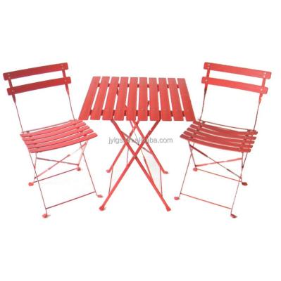 China Outdoor Weather Furniture Outdoor Bistro Chair and Table Set Plastic Folding Table and Chair for sale