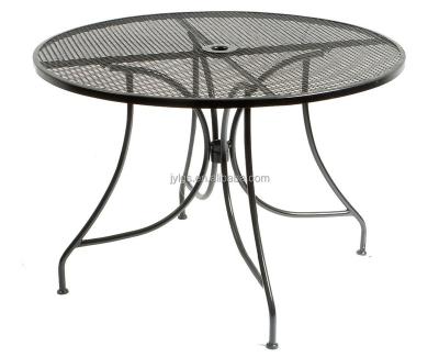 China Garden Set Metal Mesh Dining Round Table And Chairs Outdoor Furniture Balcony for sale