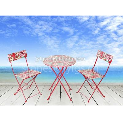 China Modern Outdoor Garden Patio Furniture Cheap Bistro Set Folding Chair And Table for sale